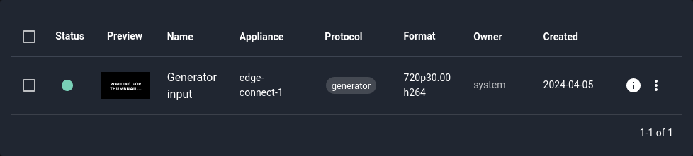 Input list with generator input