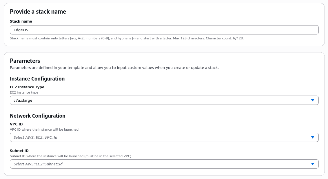 CloudFormation parameters